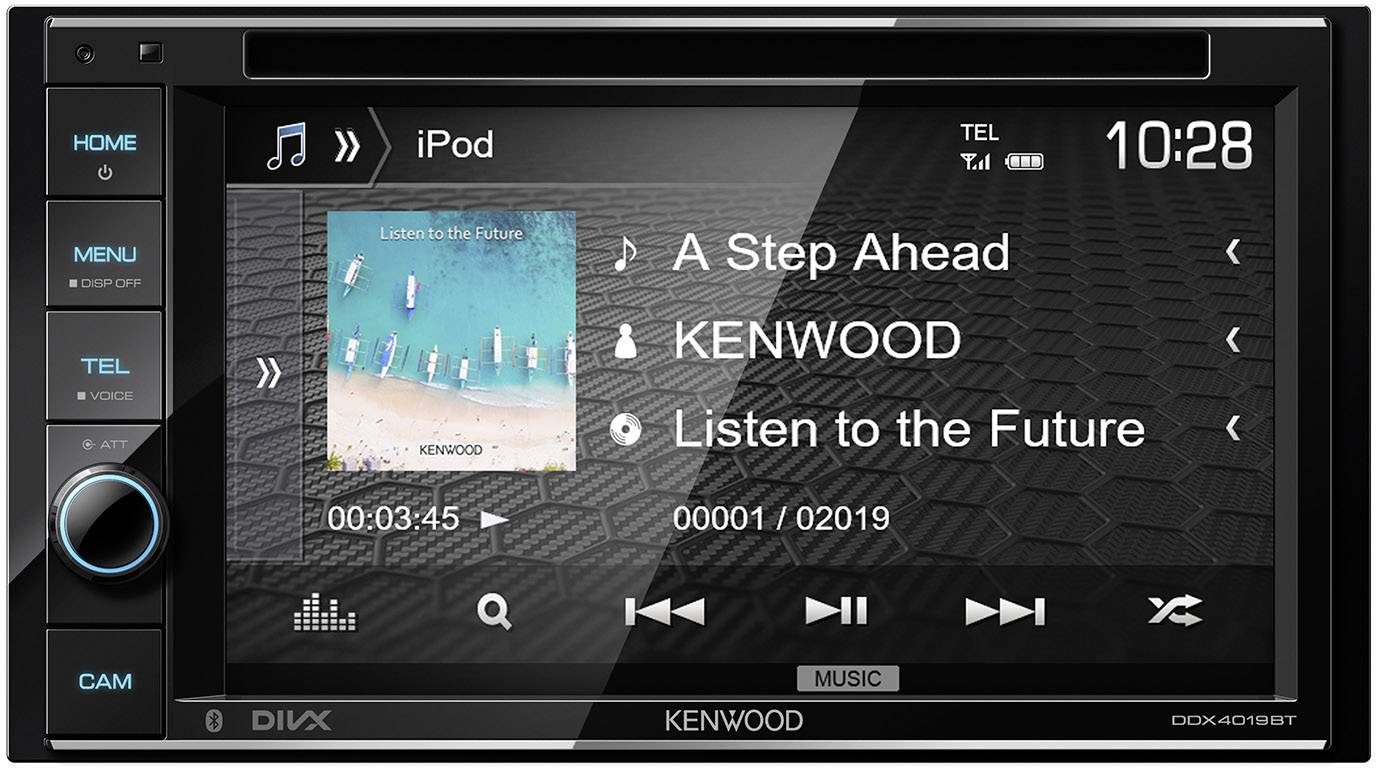 Kenwood DDX4019DAB Doppel-DIN Moniceiver Anschluss für Rückfahrkamera, Anschluss für Lenkradfernbedienung, DAB+ Tuner