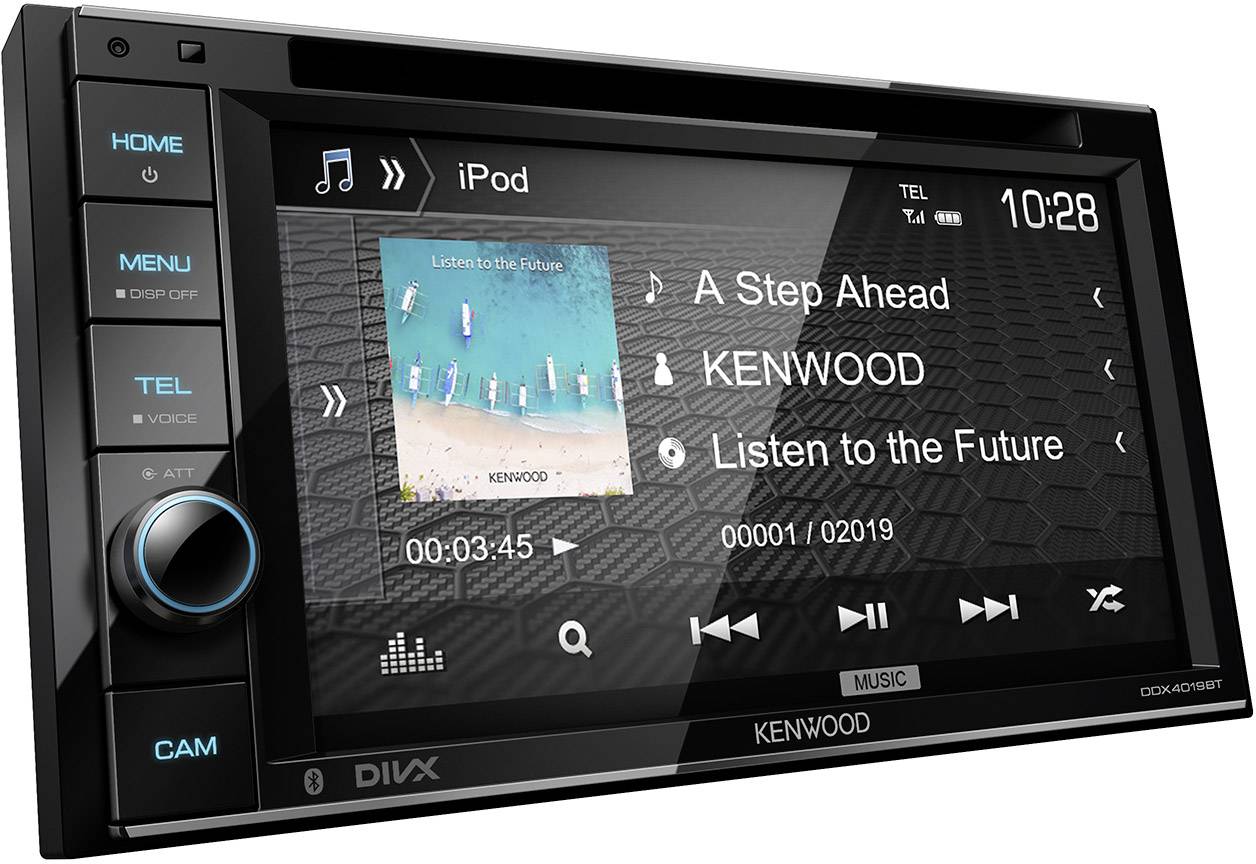 Kenwood DDX4019DAB Doppel-DIN Moniceiver Anschluss für Rückfahrkamera, Anschluss für Lenkradfernbedienung, DAB+ Tuner