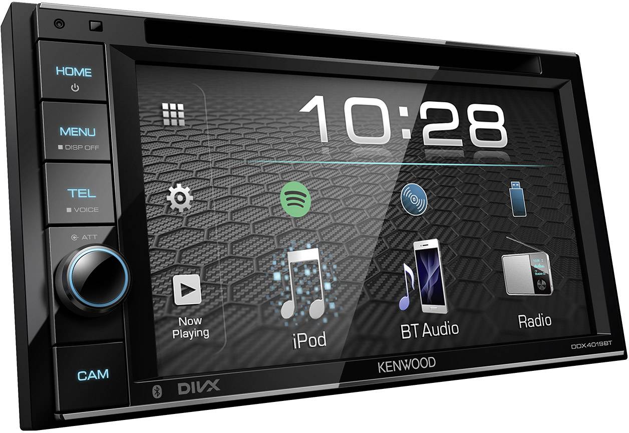 Kenwood DDX4019DAB Doppel-DIN Moniceiver Anschluss für Rückfahrkamera, Anschluss für Lenkradfernbedienung, DAB+ Tuner