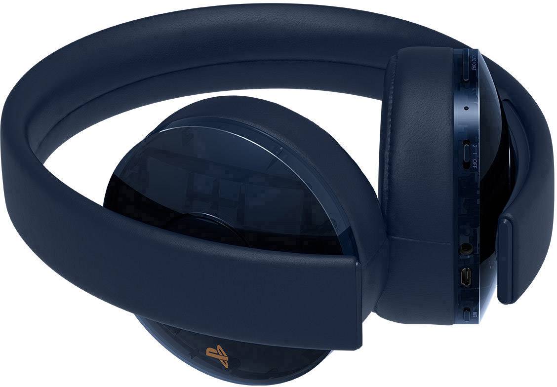 Sony Playstation Gold 500 Million Over Ear Headset 7.1 Surround Dunkelblau Mikrofon-Rauschunterdrückung Lautstärkeregelung, Mikrofon-Stummschaltun