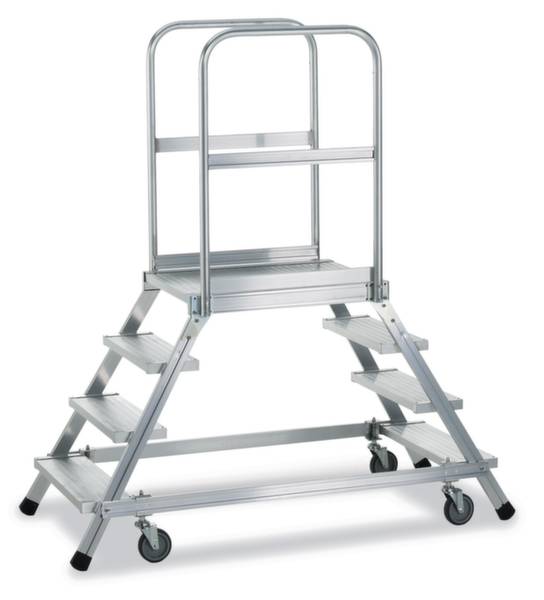 ZARGES 41986 Aluminium Podesttreppe fahrbar 60.1 kg