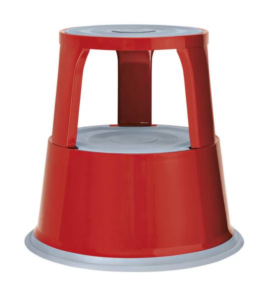 Rollhocker Stahlbl.rot H.mit/ohne Belastung 430/440mm D.oben 295mm D.unten 435mm