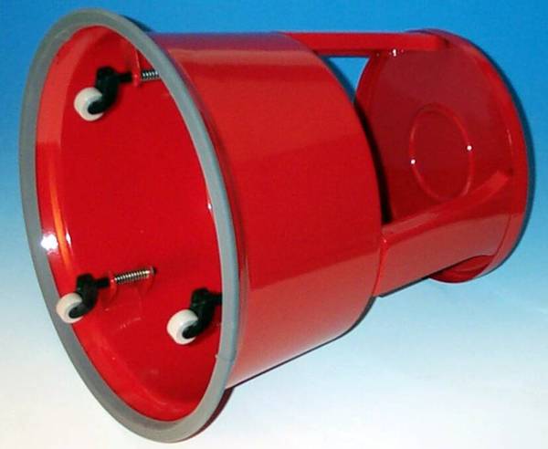 Rollhocker Stahlbl.rot H.mit/ohne Belastung 430/440mm D.oben 295mm D.unten 435mm