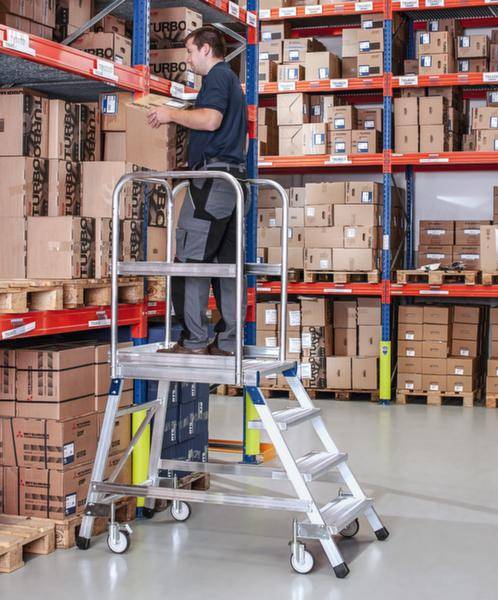 ZARGES 41972 Aluminium Podesttreppe fahrbar 31.8 kg