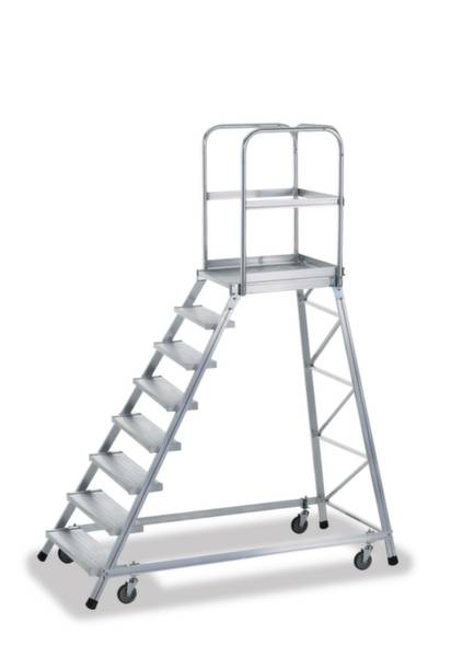 ZARGES 41976 Aluminium Podesttreppe fahrbar 48.6 kg