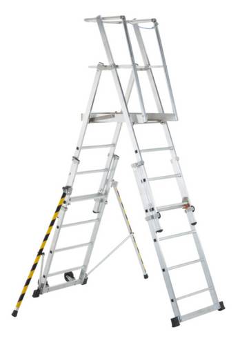 ZARGES 41327 Aluminium Plattformleiter fahrbar, klappbar 38.5kg