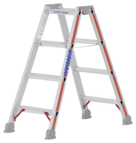 Hymer SC 40 402408 Stufen-Stehleiter klappbar Arbeitshöhe (max.): 1.9 m 4.5 kg