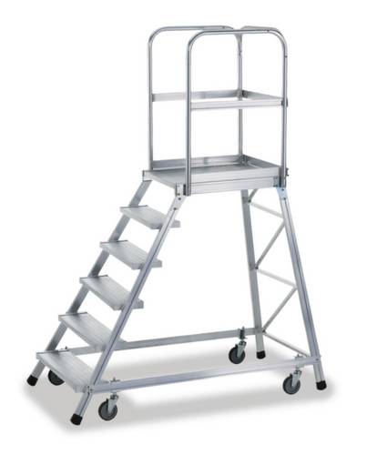 ZARGES 41974 Aluminium Podesttreppe fahrbar 38.4kg