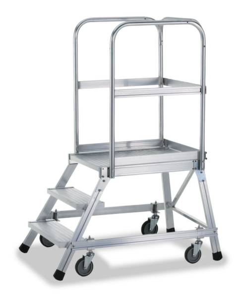 ZARGES 41951 Aluminium Podesttreppe fahrbar 41.5 kg