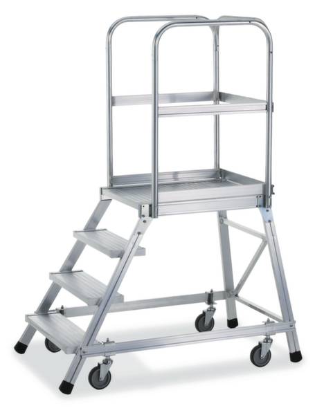 ZARGES 41952 Aluminium Podesttreppe fahrbar 47.5 kg
