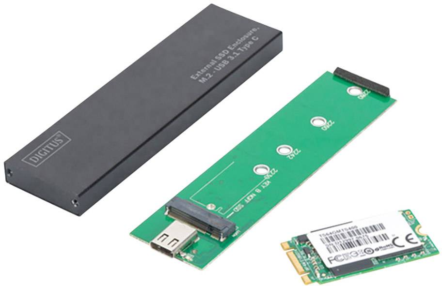 Digitus DA-71115 M.2-Festplatten-Gehäuse M.2 2230, M.2 2242, M.2 2260, M.2 2280 USB 3.2 Gen 2 (USB 3.1)