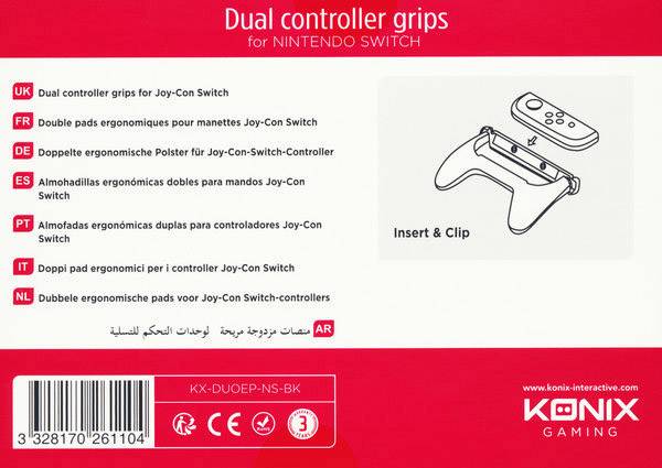 Konix Ergonomic Pad x2 Switch Zubehör-Set Nintendo Switch