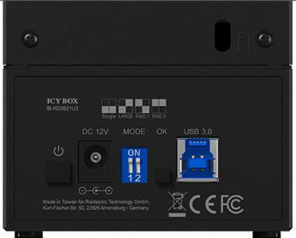 RaidSonic ICY BOX IB-RD3621U3 - Festplatten-Array - 2 Schächte (SATA-600)