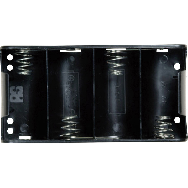 Takachi SN 1-4S Batteriehalter 4x Mono (D) Druckknopfanschluss (L x B x H) 137.4 x 71.6 x 28.5 mm