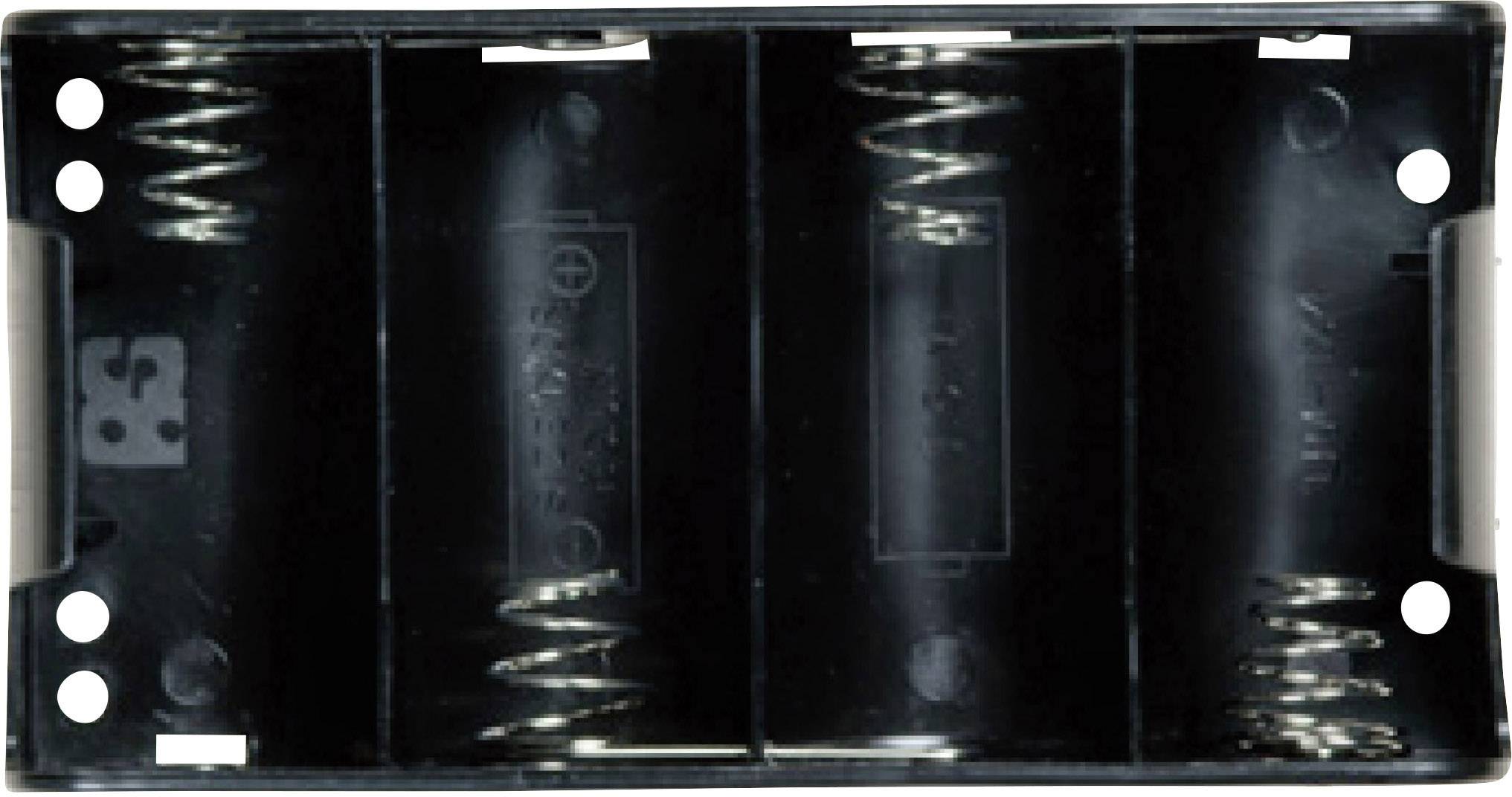 Takachi SN 1-4S Batteriehalter 4x Mono (D) Druckknopfanschluss (L x B x H) 137.4 x 71.6 x 28.5 mm