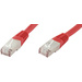 Econ connect F6TP0,25RT RJ45 Netzwerkkabel, Patchkabel CAT 6 S/FTP 0.25m Rot Paarschirm