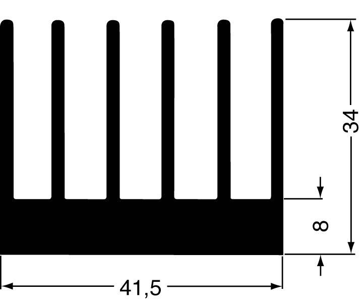 Fischer Elektronik 10019565 SK 189 50 SA Strangkühlkörper 3.5 K/W (L x B x H) 50 x 41.5 x 34 mm