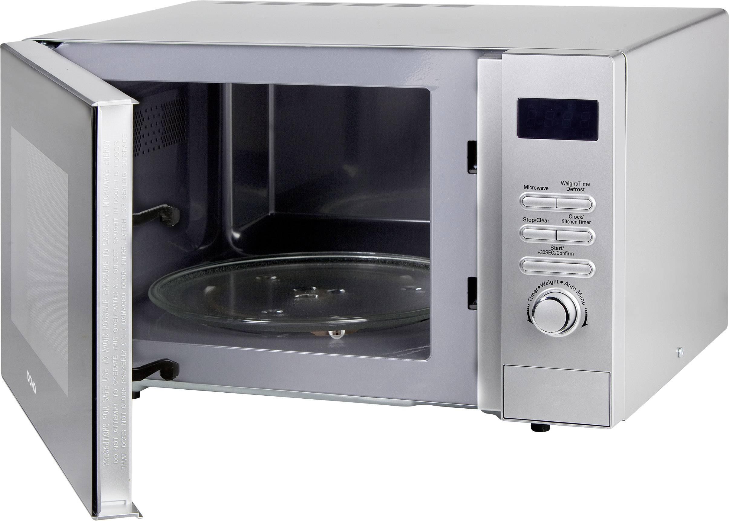 DOMO Mikrowelle Silber 800 W Timerfunktion