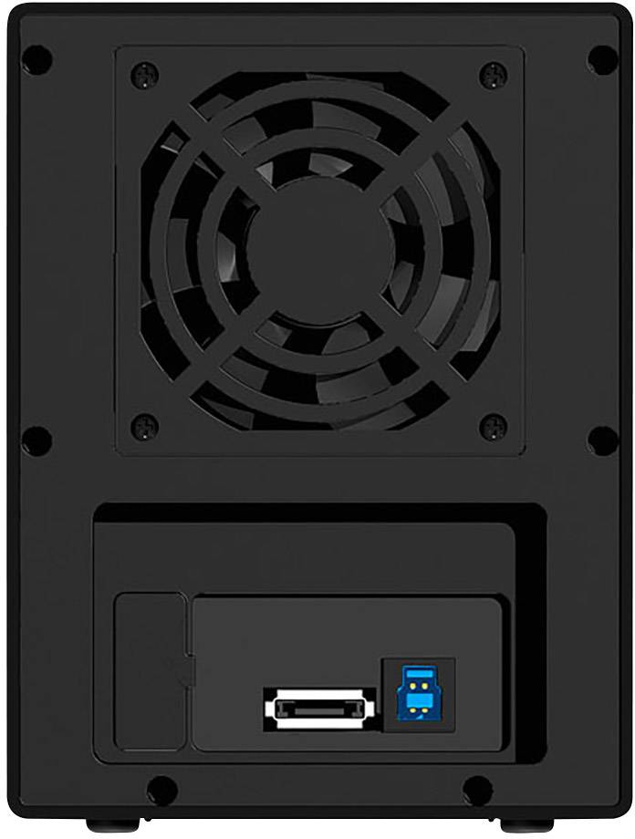 IB-3640SU3, Externes 4-fach JBOD System für 3,5" SATA I/II/III Festplatten, USB 3.0 + eSATA, schwarz