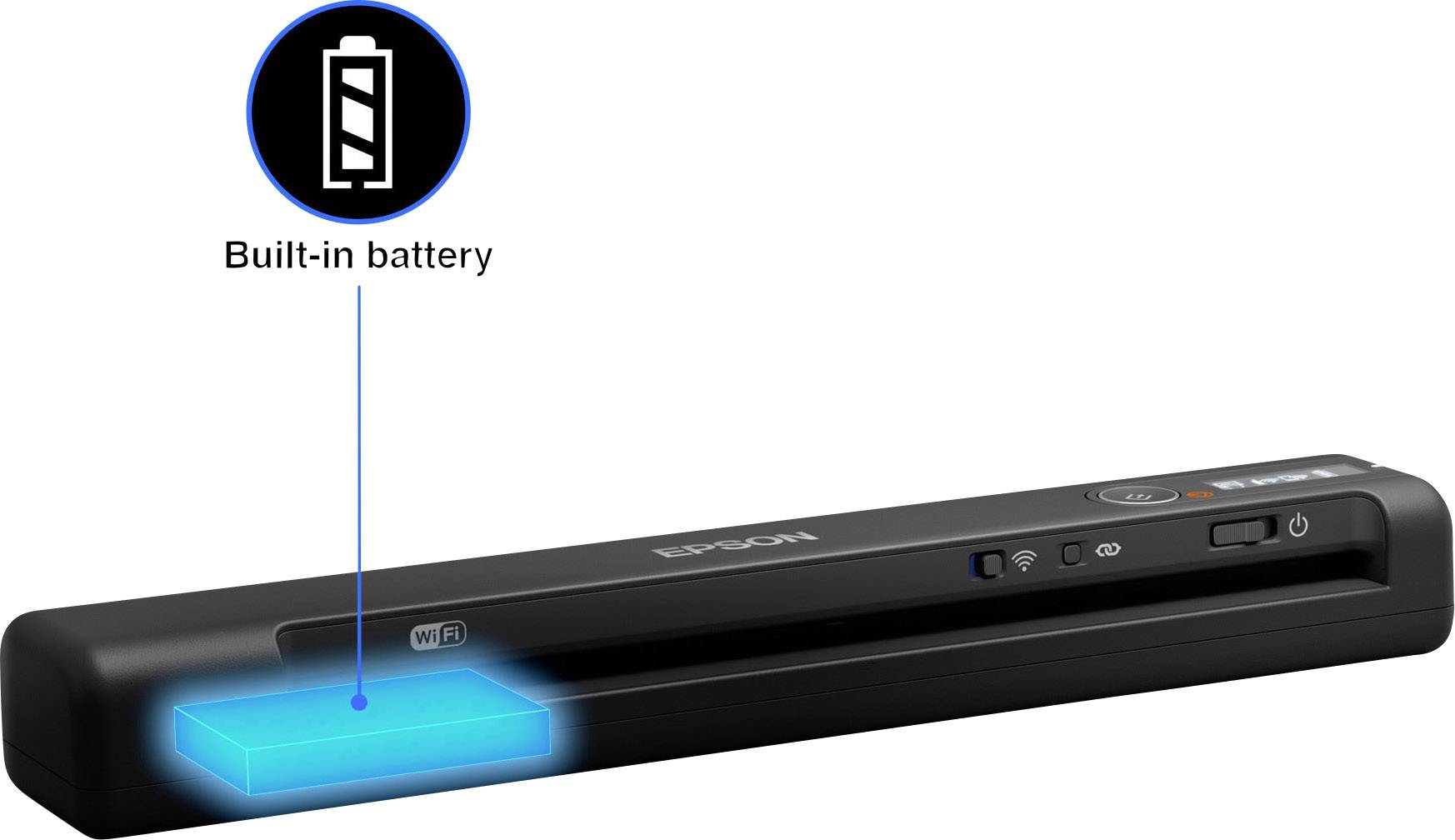 Epson Workforce ES-60W Mobiler Dokumentenscanner A4 600 x 600 dpi 4 Seiten/min USB, WLAN 802.11 b/g/n