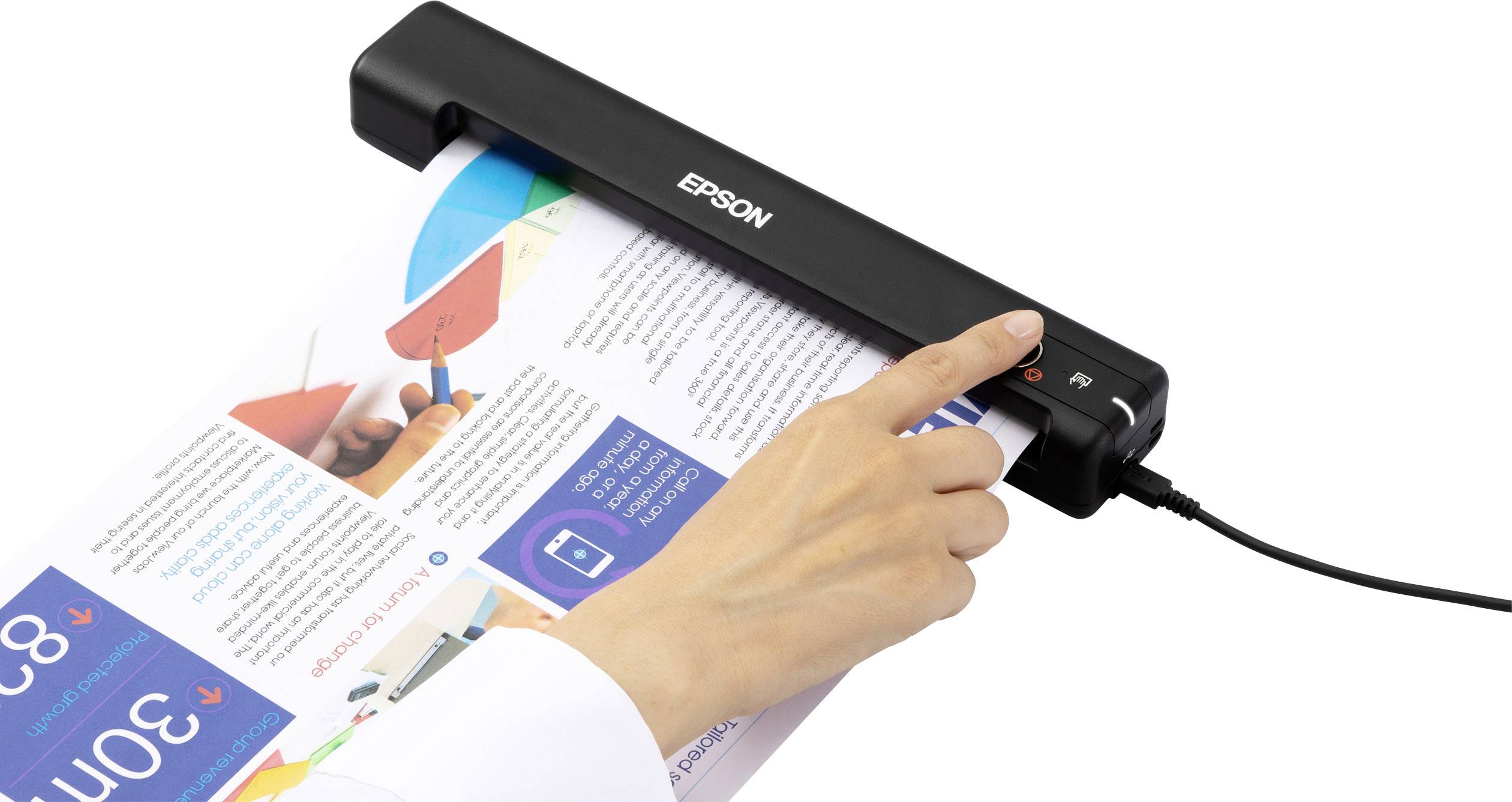 Epson WorkForce ES-50 Mobiler Dokumentenscanner A4 600 x 600 dpi 5 Seiten/min USB