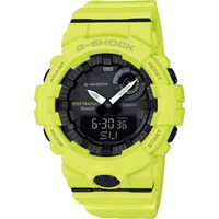 Casio Chronograph Armbanduhr GBA-800-9AER (L x B x H) 54.1 x 48.6 x 15.5 mm Gelb Gehäusematerial=Harz Material (Armband)=Harz Casio Chronograph Armbanduhr GBA-800-9AER (L x B x H) 54.1 x 48.6 x 15.5 mm Gelb Gehäusematerial=Harz Material (Armband)=Harz