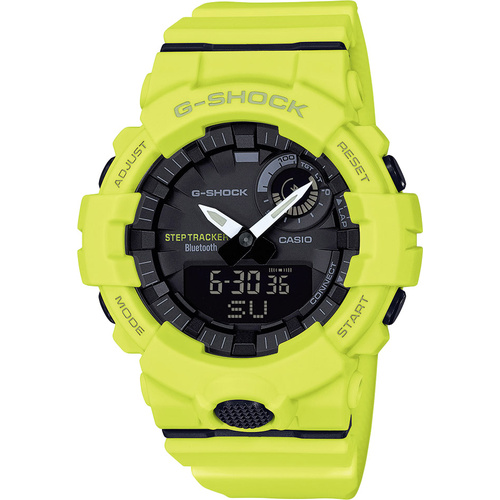 Casio chronographe Montre-bracelet GBA-800-9AER (L x l x H) 54.1 x 48.6 x 15.5 mm jaune Matériau du boîtier=Résine Matériau