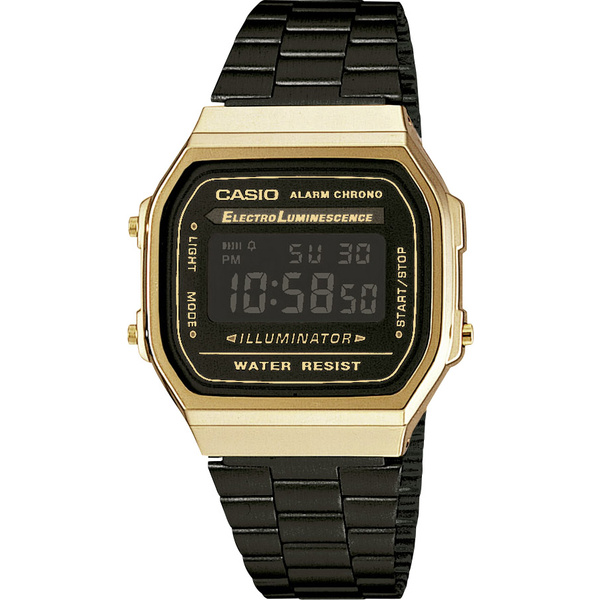 Casio Quarz Armbanduhr A168WEGB-1BEF (L x B x H) 38.6 x 36.3 x 9.6mm Gold Gehäusematerial=Harz Material (Armband)=Edelstahl