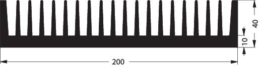 Fischer Elektronik 10020499 SK 47 75 SA Kühlkörper 0.87 K/W (L x B x H) 75 x 200 x 40 mm