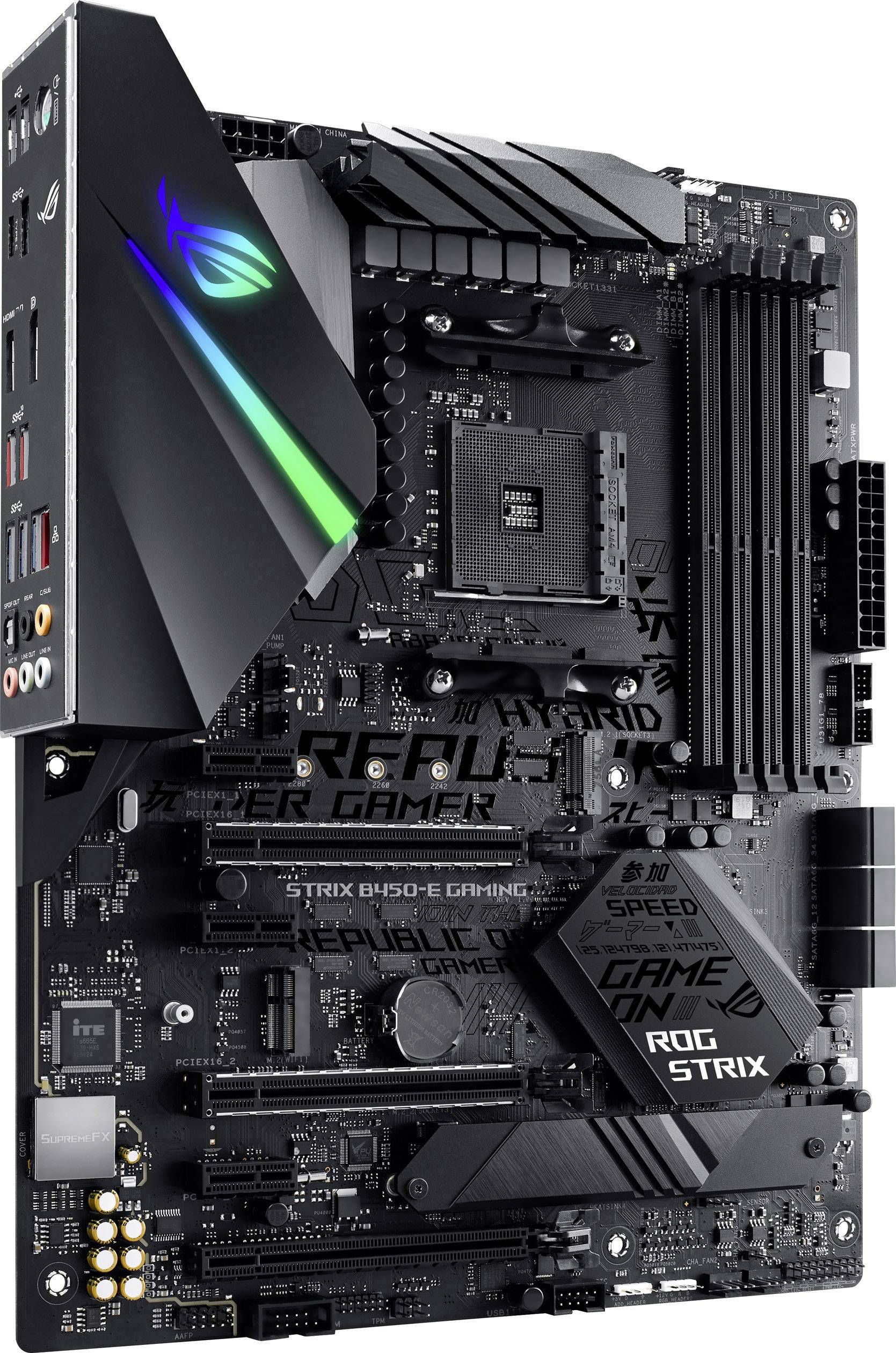 Asus ROG Strix B450-E Gaming Mainboard Sockel (PC) AMD AM4 Formfaktor (Details) ATX Mainboard-Chipsatz AMD® B450