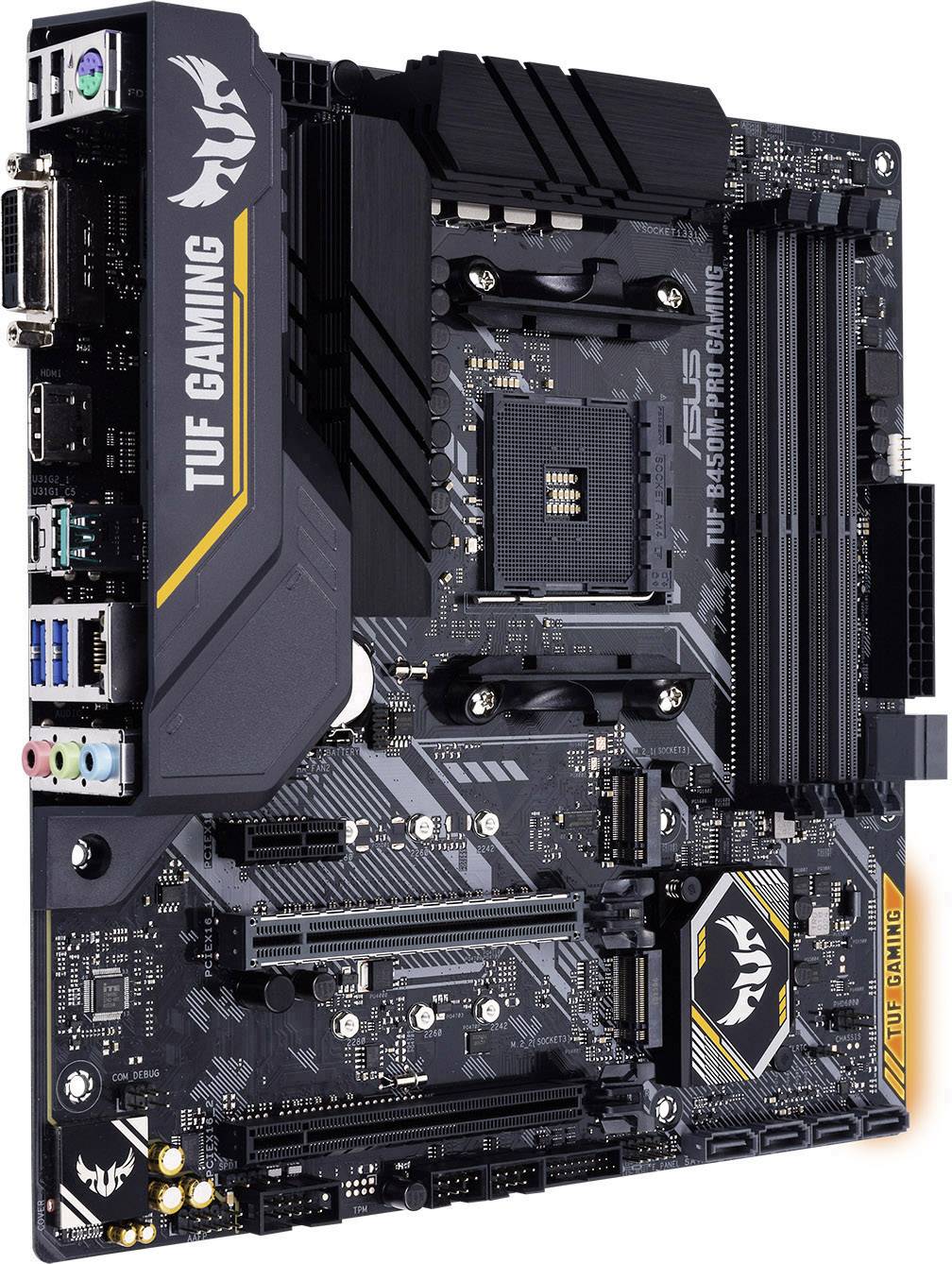 Asus TUF B450M-Pro Gaming Mainboard Sockel (PC) AMD® AM4 Formfaktor (Details) Micro-ATX Mainboard-Chipsatz AMD® B450