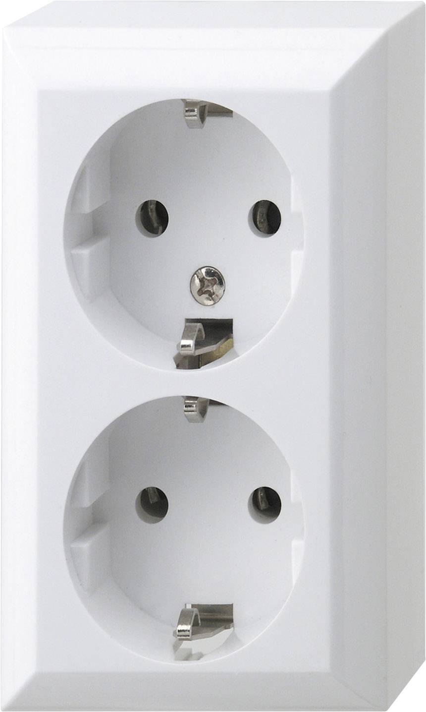 REV 2fach Komplett Steckdose Weiß 0510072777 1St.