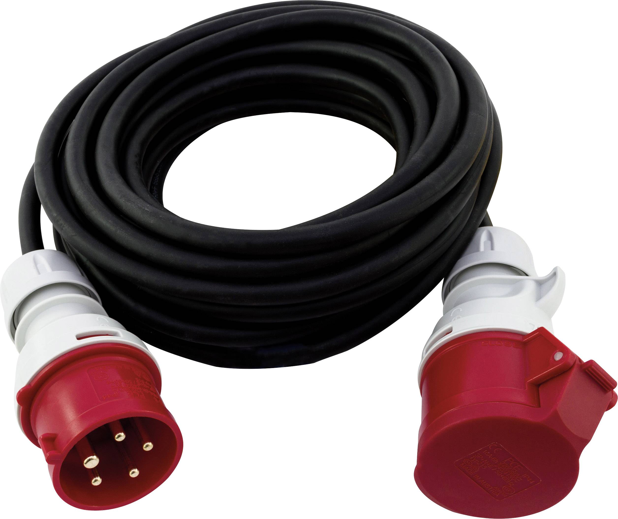 REV 006310 Strom Verlängerungskabel 16 A Schwarz 10.00 m H07RN-F 5G 1,5 mm²