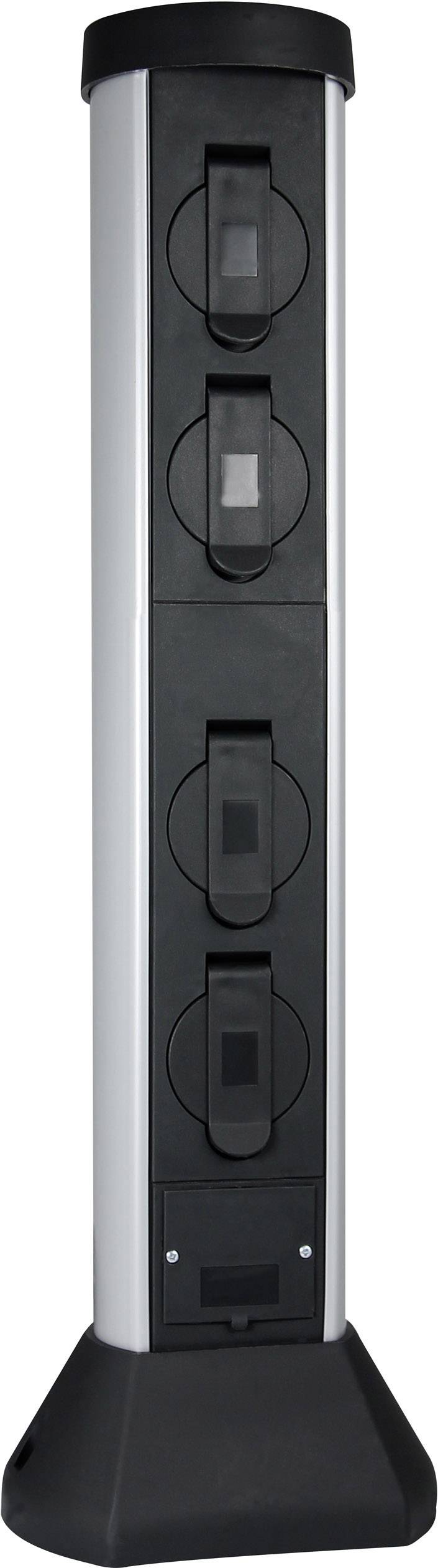 REV 0068400028 Gartensteckdose 4fach Silber/Anthrazit