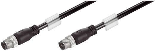 Zwei schwarze Kabel mit metallischen Steckverbindern. Die Kabel sind parallel angeordnet und durch silberne Clips fixiert.