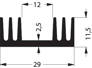 Fischer Elektronik 10018937 SK 09 37,5 SA-220 Kühlkörper 8.6 K/W (L x B x H) 37.5 x 29 x 11.5mm TO-220, SOT-32