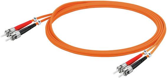 Weidmüller 1433980005 Glasfaser LWL Anschlusskabel 0.50 m Orange [1x ST-Stecker - 1x ST-Stecker] 62,5/125 µ Multimode OM1