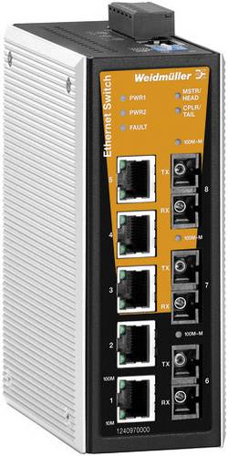 Weidmüller 1345240000 IE-SW-VL08MT-5TX-1SC-2SCS Industrial Ethernet Switch 10 / 100 MBit/s