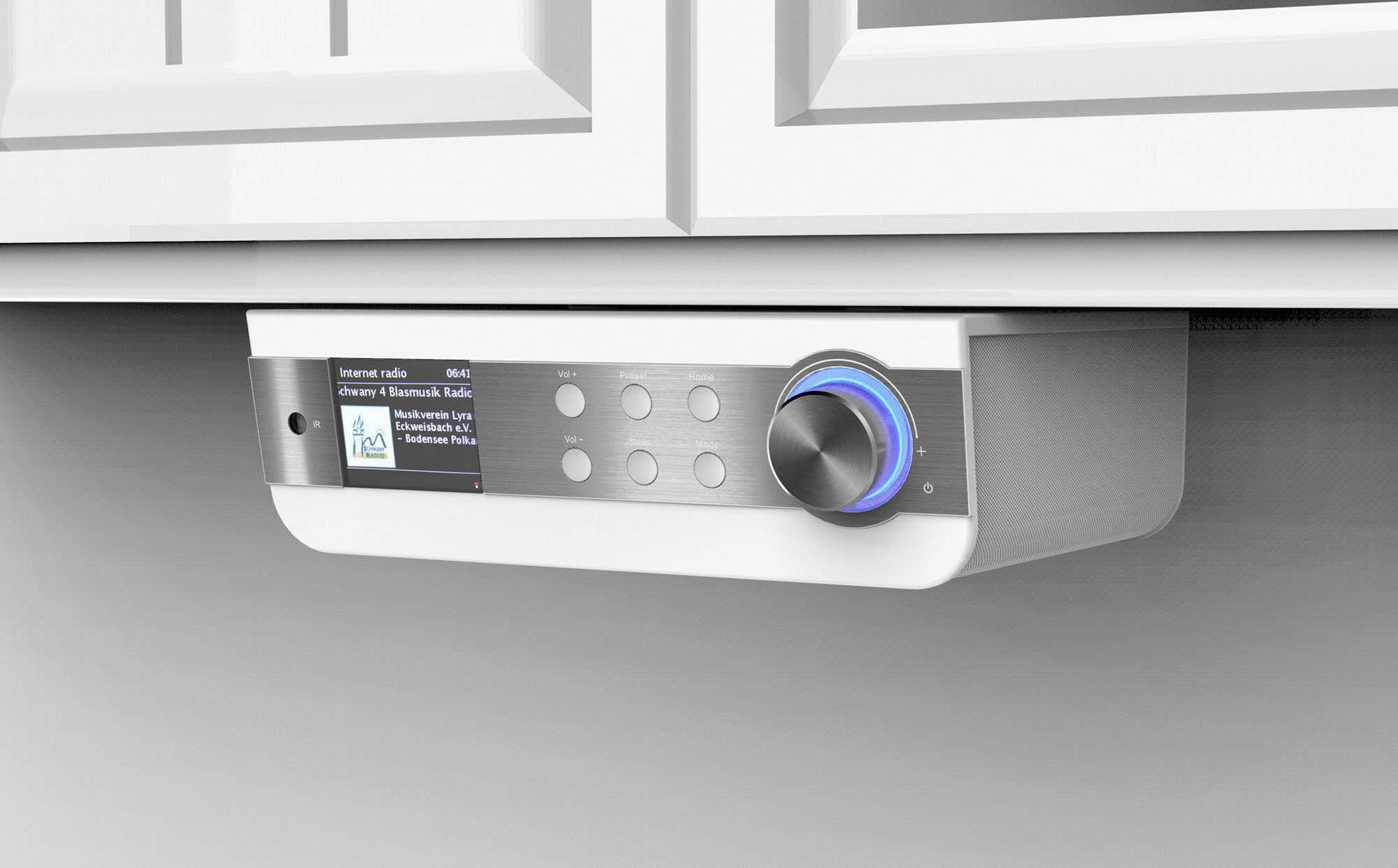 Soundmaster IR1450WE Internet Unterbauradio UKW AUX, WLAN, Internetradio Weiß