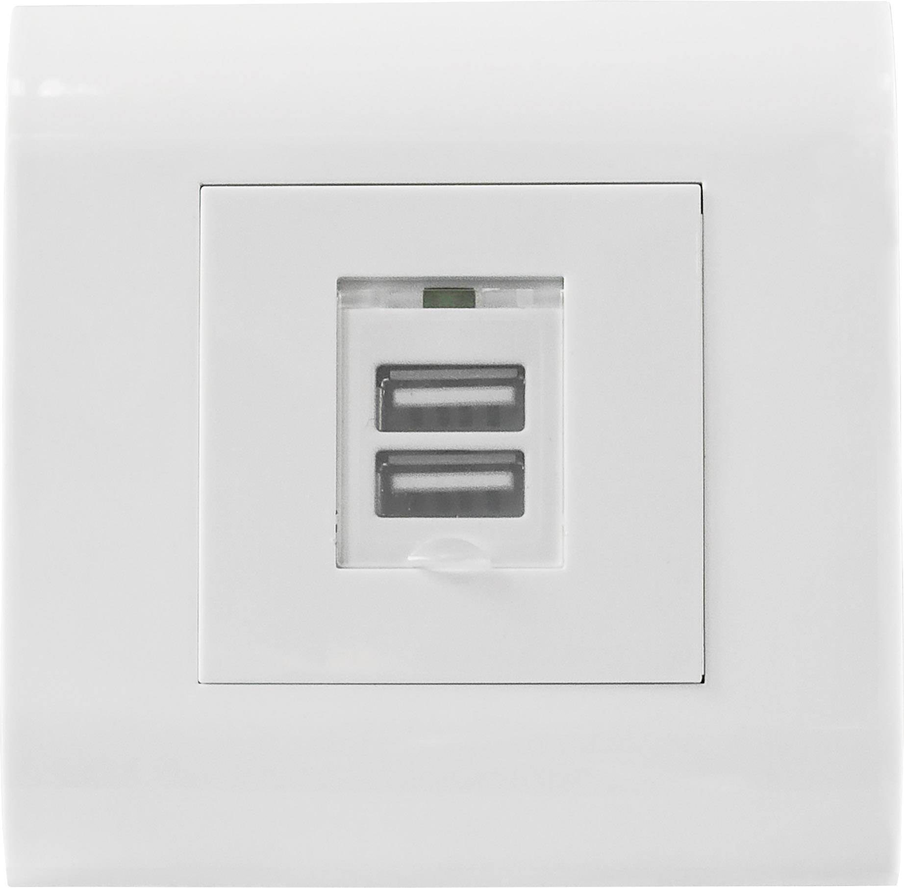 Intellinet 772211 2fach USB-Ladesteckdose IP20 Weiß