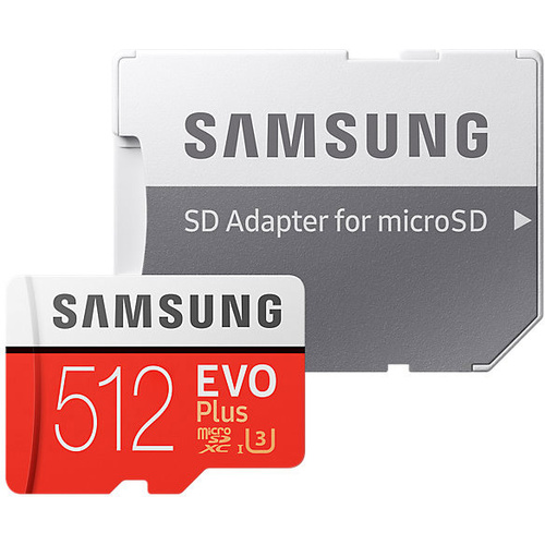 Samsung Evo+ microSDXC-Karte 512 GB Class 10, UHS-I, UHS-Class 3 inkl. SD-Adapter