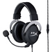 HyperX Cloud Silver Gaming Over Ear Headset kabelgebunden 7.1 Surround Schwarz Mikrofon-Rauschunterdrückung, Noise Cancelling Lautstärkeregelung,