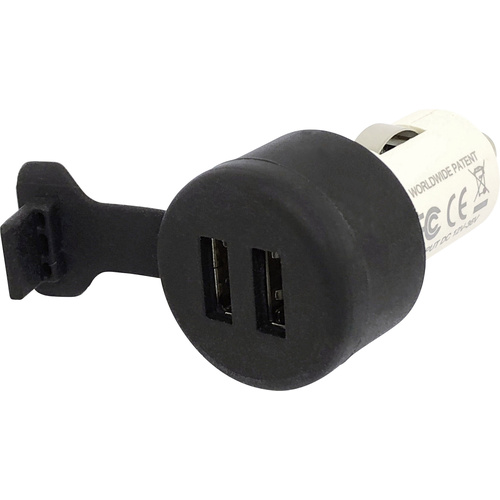 BAAS USB-Doppellader, 3,3A mit patentierter Spritzschutzkappe Belastbarkeit Strom max.=3.3 A