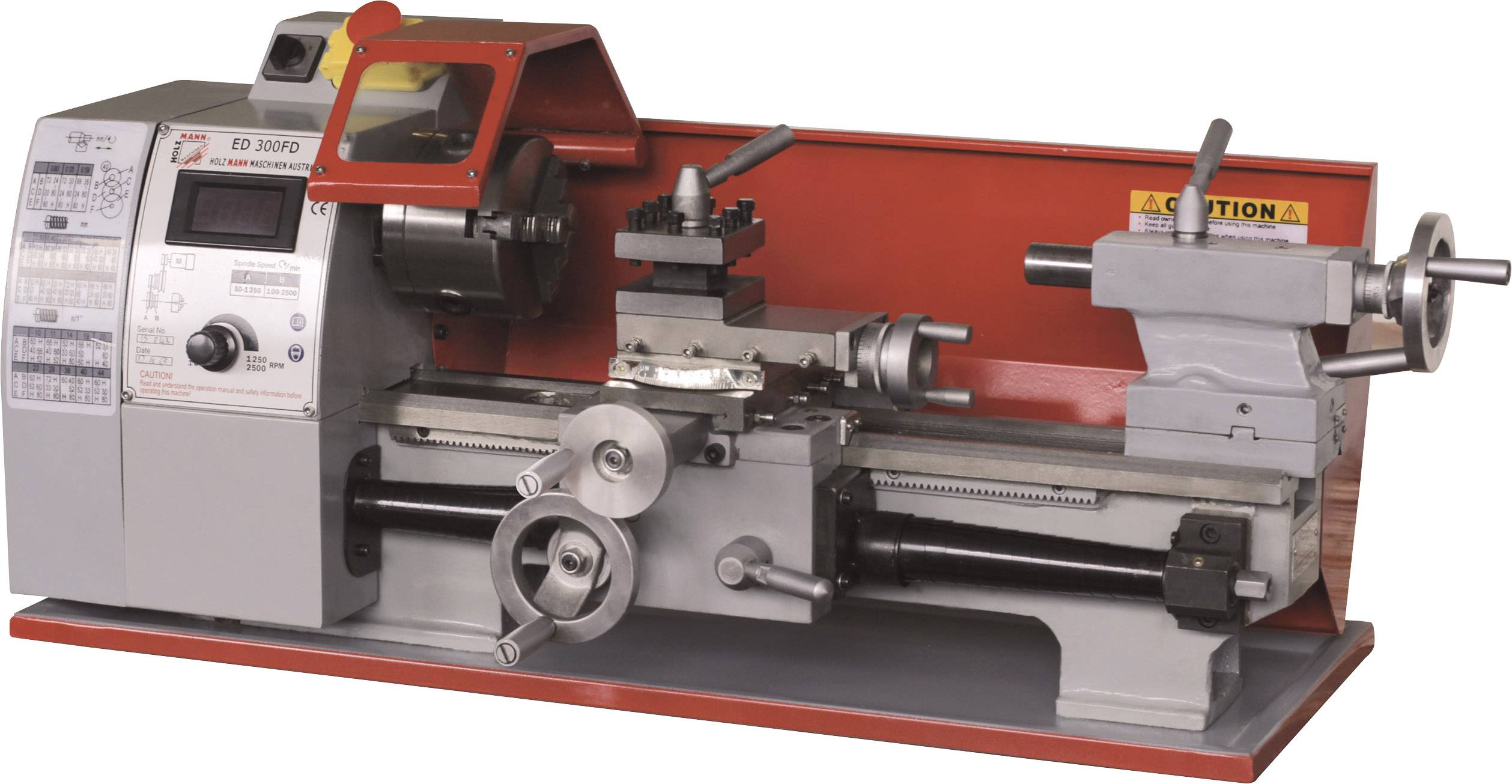 Holzmann Maschinen ED300FD_230V Metall Drehmaschine 450/630W