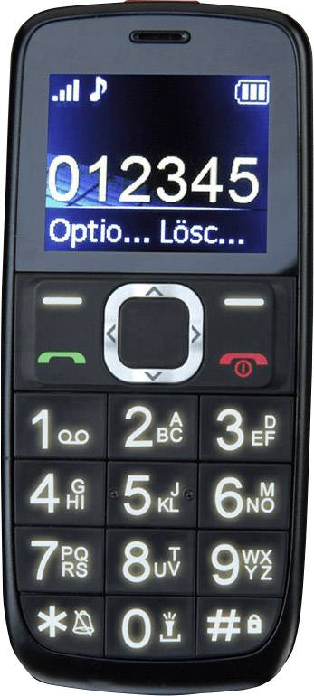 Switel M170Bravo Senioren-Handy SOS Taste, mit Ladestation Schwarz