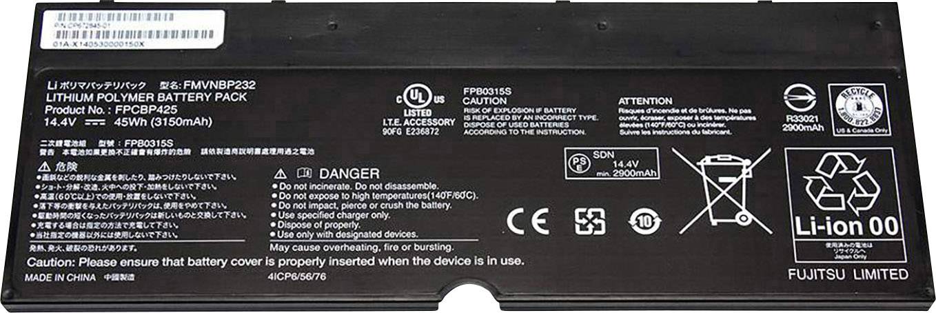 Fujitsu Notebook-Akku CP672845-01 14.4V 3150 mAh