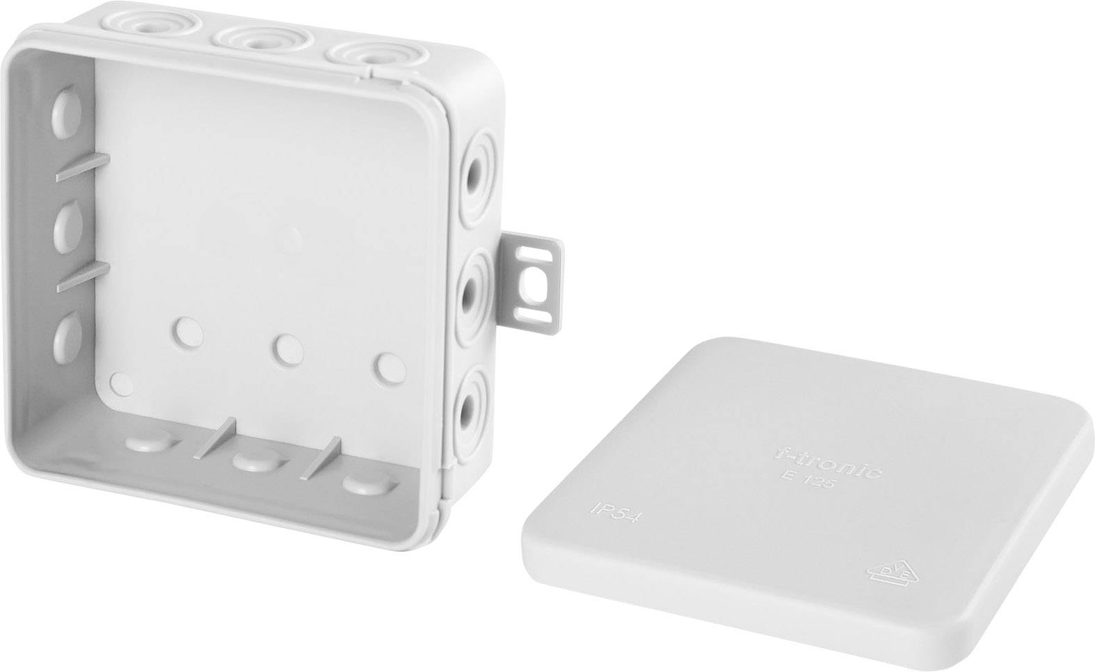 F-Tronic 7340139 Abzweigkasten (L x B x H) 75 x 75 x 40mm Lichtgrau IP54 10St.