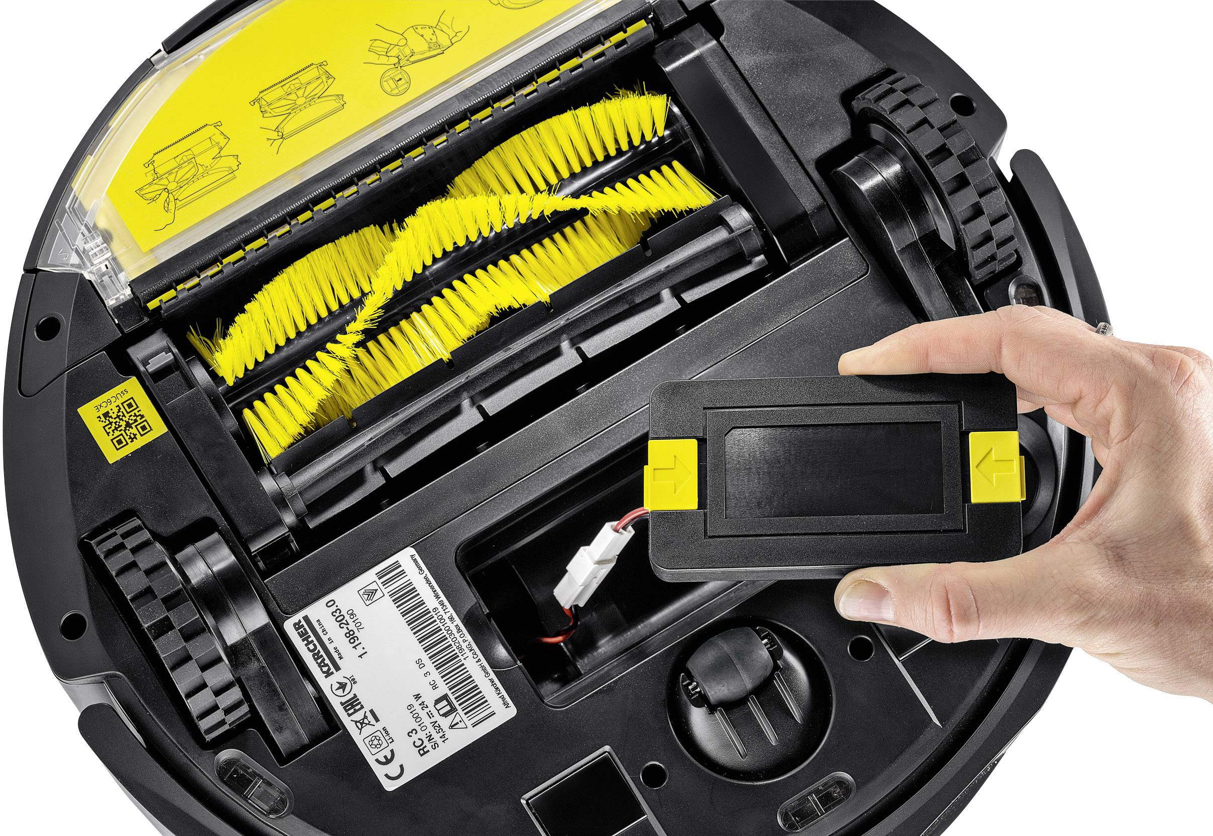 Kärcher RC 3 Saugroboter Gelb, Schwarz App gesteuert