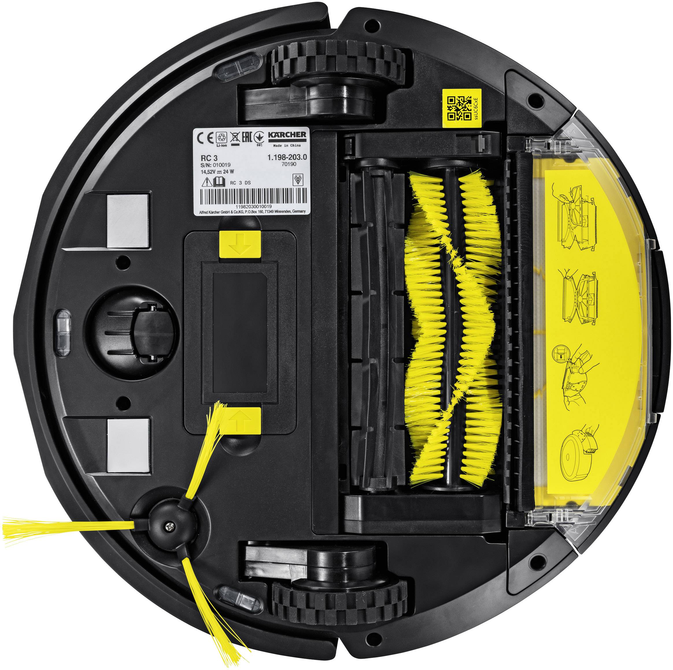 Kärcher RC 3 Saugroboter Gelb, Schwarz App gesteuert