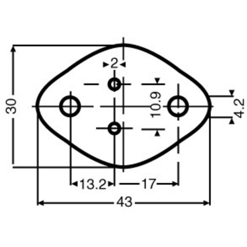 Fischer Elektronik GS 3 Glimmerscheibe (L x B) 43mm x 30mm Passend für (Gehäuseart (Halbleiter)) TO-3